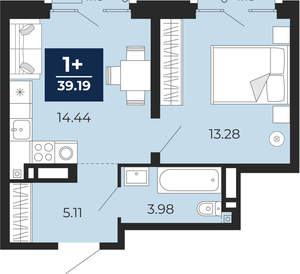 1-к квартира, вторичка, 39м2, 5/24 этаж