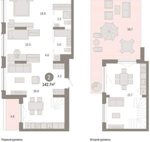 2-к квартира, вторичка, 143м2, 8/8 этаж