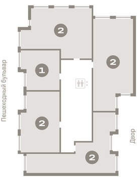 2-к квартира, вторичка, 63м2, 6/8 этаж