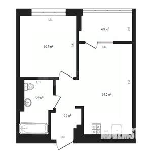 1-к квартира, вторичка, 46м2, 7/15 этаж
