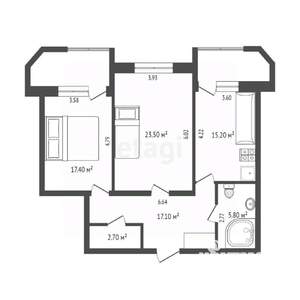 2-к квартира, вторичка, 81м2, 8/12 этаж