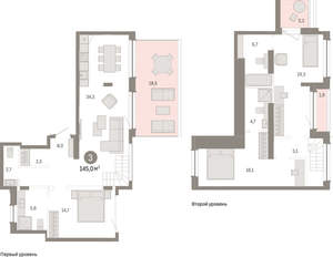 3-к квартира, вторичка, 145м2, 8/8 этаж