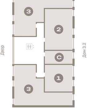 1-к квартира, вторичка, 49м2, 3/25 этаж