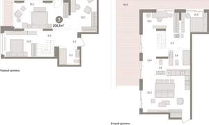 3-к квартира, вторичка, 207м2, 15/16 этаж