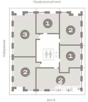 1-к квартира, вторичка, 51м2, 8/9 этаж