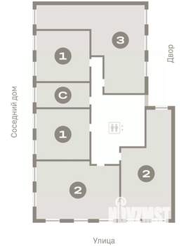 2-к квартира, вторичка, 77м2, 5/7 этаж