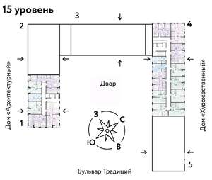 3-к квартира, вторичка, 52м2, 15/15 этаж