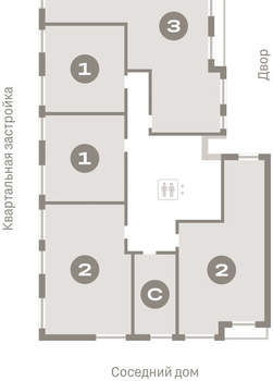 2-к квартира, вторичка, 94м2, 6/8 этаж