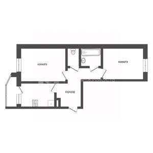 2-к квартира, вторичка, 54м2, 2/10 этаж