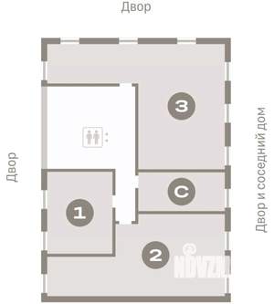 2-к квартира, вторичка, 68м2, 6/7 этаж