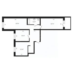 3-к квартира, вторичка, 75м2, 15/18 этаж