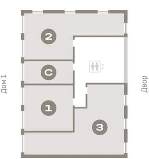 1-к квартира, вторичка, 43м2, 5/16 этаж