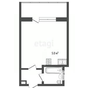 1-к квартира, вторичка, 13м2, 2/8 этаж
