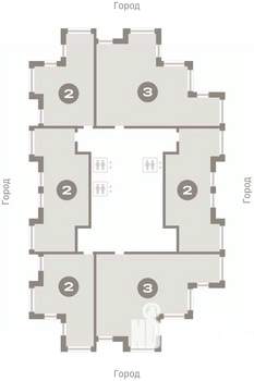 2-к квартира, вторичка, 64м2, 21/25 этаж