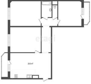 3-к квартира, вторичка, 93м2, 16/18 этаж