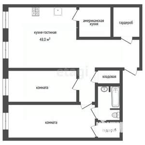 2-к квартира, вторичка, 109м2, 2/16 этаж