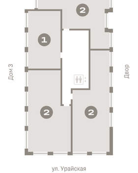 1-к квартира, вторичка, 51м2, 7/8 этаж