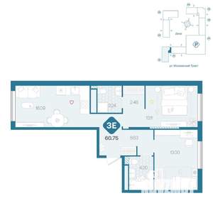 3-к квартира, вторичка, 61м2, 15/17 этаж