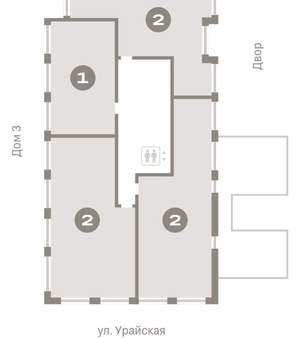 2-к квартира, вторичка, 76м2, 5/8 этаж