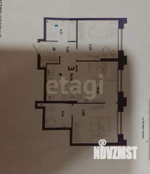 2-к квартира, вторичка, 56м2, 20/31 этаж