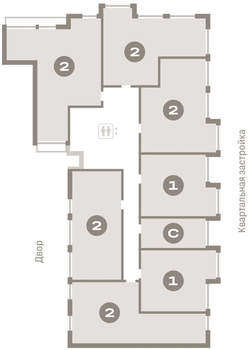 2-к квартира, вторичка, 68м2, 6/9 этаж