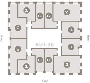 2-к квартира, вторичка, 68м2, 11/25 этаж