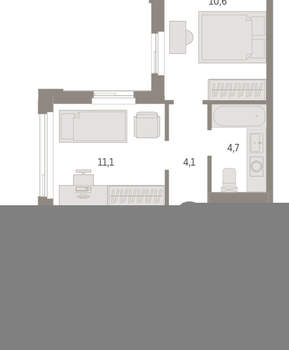 2-к квартира, вторичка, 54м2, 18/25 этаж