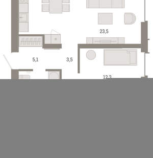 2-к квартира, вторичка, 73м2, 2/16 этаж