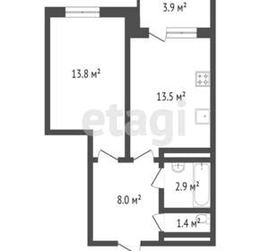 1-к квартира, вторичка, 42м2, 7/17 этаж