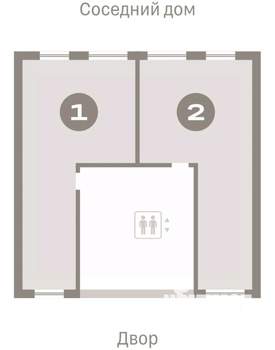 1-к квартира, вторичка, 60м2, 2/9 этаж
