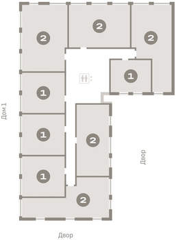 2-к квартира, вторичка, 64м2, 2/16 этаж