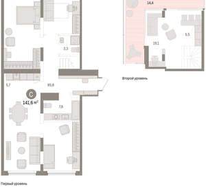 2-к квартира, вторичка, 142м2, 5/9 этаж