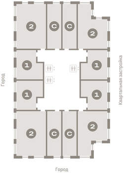 2-к квартира, вторичка, 54м2, 11/25 этаж