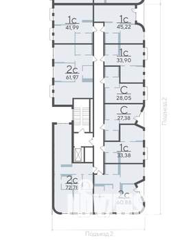 1-к квартира, вторичка, 45м2, 6/17 этаж