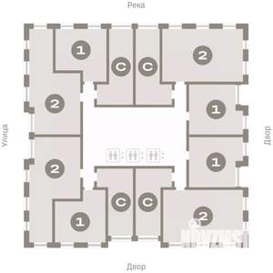 2-к квартира, вторичка, 68м2, 15/25 этаж
