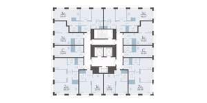 3-к квартира, строящийся дом, 65м2, 20/25 этаж