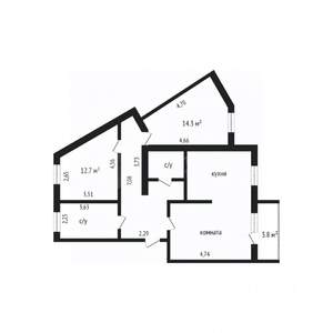 3-к квартира, вторичка, 78м2, 2/5 этаж