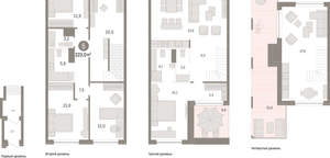 4-к квартира, вторичка, 223м2, 2/8 этаж