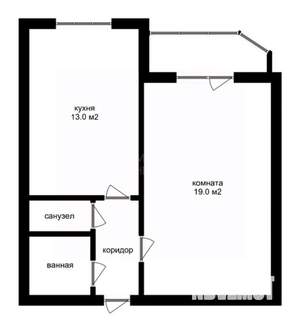 Студия квартира, вторичка, 39м2, 4/5 этаж