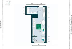 Студия квартира, вторичка, 27м2, 7/17 этаж