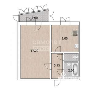 1-к квартира, вторичка, 33м2, 9/9 этаж