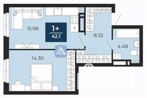 1-к квартира, вторичка, 42м2, 3/24 этаж