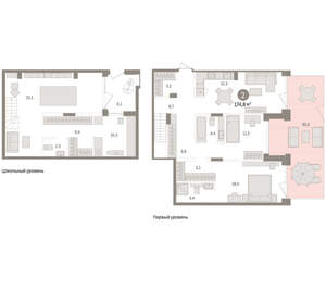 2-к квартира, вторичка, 175м2, 1/8 этаж