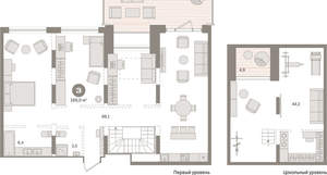 1-к квартира, вторичка, 169м2, 1/9 этаж