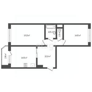 2-к квартира, вторичка, 67м2, 13/15 этаж