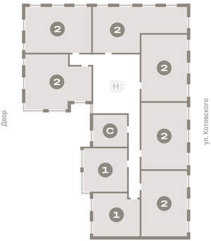 2-к квартира, вторичка, 78м2, 6/16 этаж