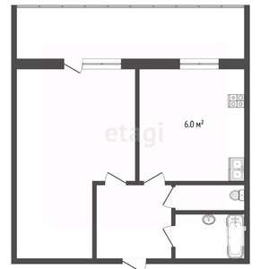 1-к квартира, вторичка, 31м2, 5/8 этаж