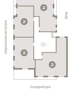 2-к квартира, вторичка, 83м2, 7/8 этаж