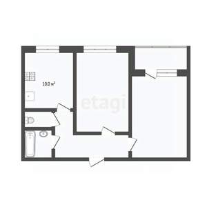 2-к квартира, вторичка, 51м2, 2/5 этаж