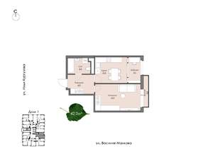 1-к квартира, вторичка, 41м2, 4/24 этаж